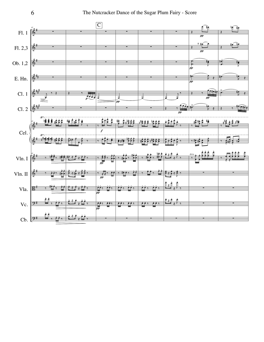 Dance of the Sugar Plum Fairy from The Nutcracker for Full Orchestra Full Orchestra scores gallery preview page 6