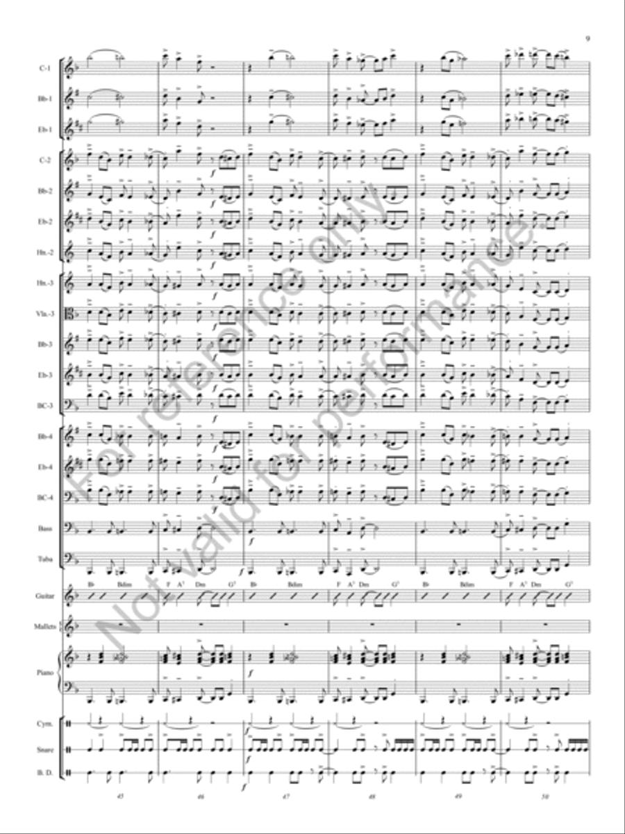 Gospel John Concert Band scores gallery preview page 9