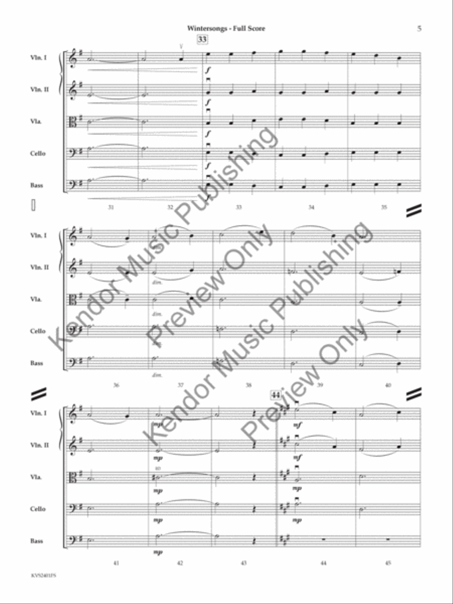 Wintersongs String Orchestra scores gallery preview page 6