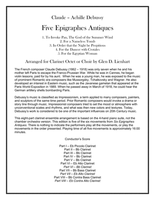 Five Epigraphes Antiques