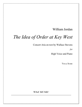 The Idea of Order at Key West (High Voice, piano)