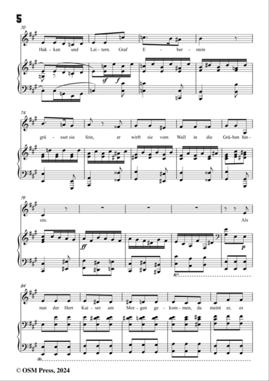 C. Loewe-Graf Eberstein(Zu Speier im Saale da hebt sich ein Klingen),in A Major Voice scores gallery preview page 6