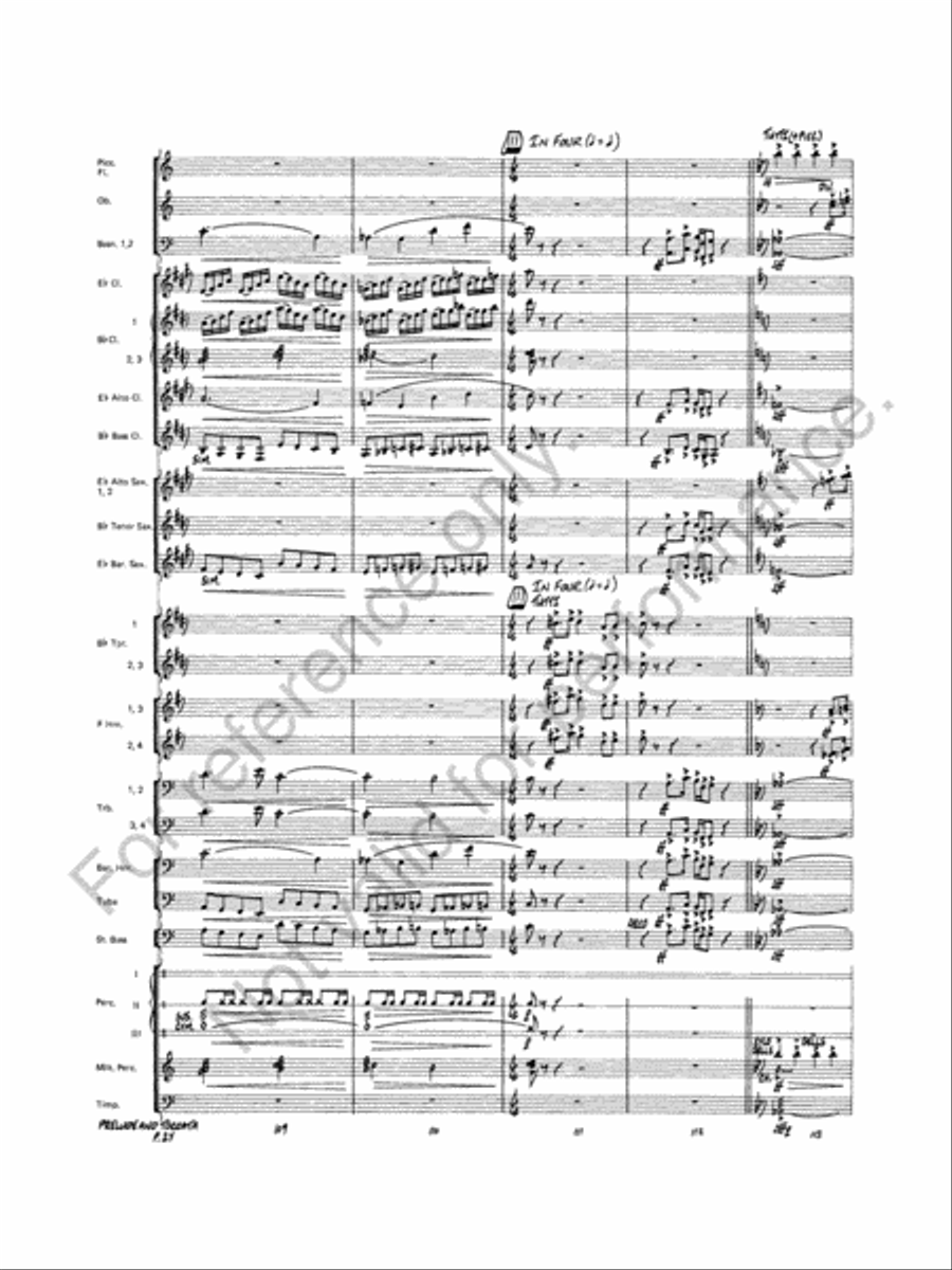 Prelude And Toccata Concert Band scores gallery preview page 25