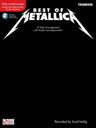 Book cover for Best of Metallica for Trombone