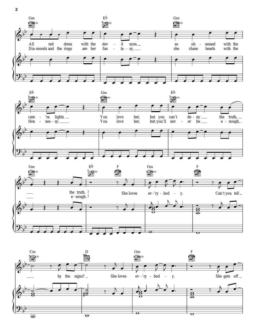False Alarm False Alarm Piano, Vocal, Guitar scores gallery preview page 2