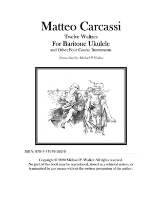 Matteo Carcassi Twelve Waltzes For Baritone Ukulele and Other Four Course Instruments