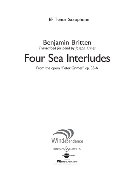 Four Sea Interludes (from the opera "Peter Grimes") - Bb Tenor Saxophone