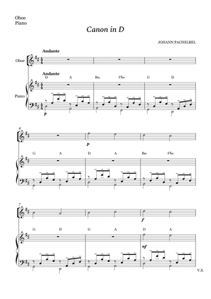 Canon in D for Oboe and Piano (With Chords)