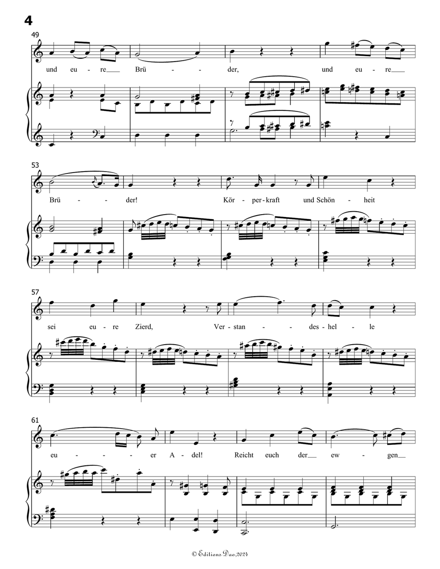 Die ihr des unermeβlichen weltalls, by Mozart, K.V.619, in C Major Piano, Vocal scores gallery preview page 6