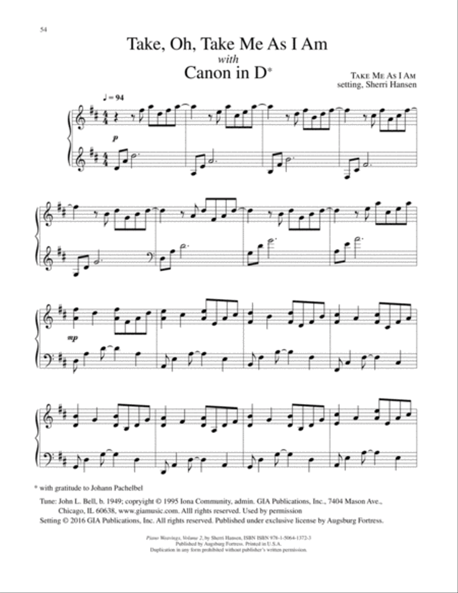 Piano Weavings Volume 2 Piano Solo scores gallery preview page 55