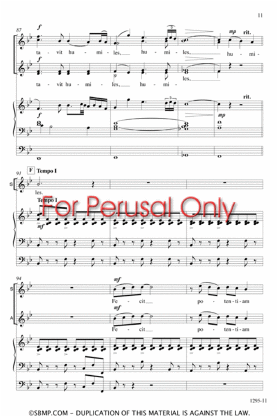 Fecit potentiam - SSAA Octavo SSAA scores gallery preview page 10