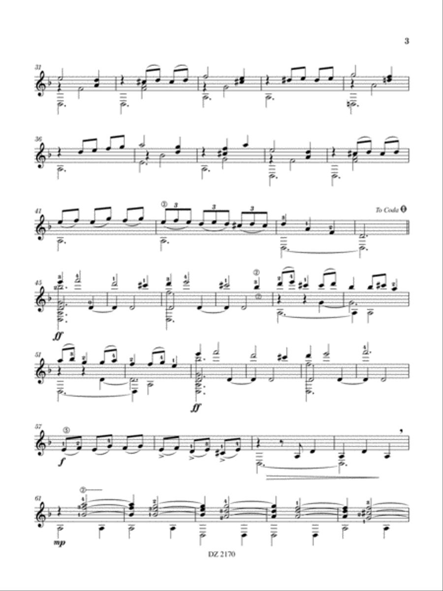 Vals for Atom Vals for Atom Classical Guitar scores gallery preview page 3