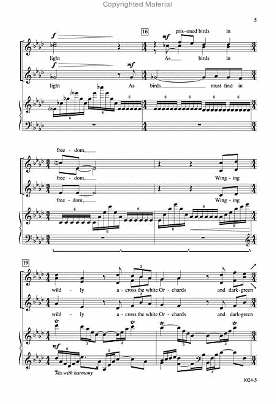 Everyone Sang - SSA Octavo SSA scores gallery preview page 4