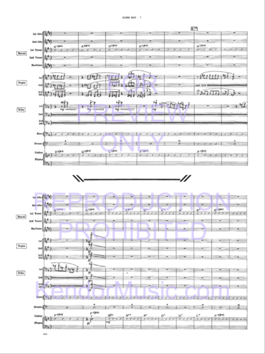 Second Race Second Race Jazz Ensemble scores gallery preview page 8