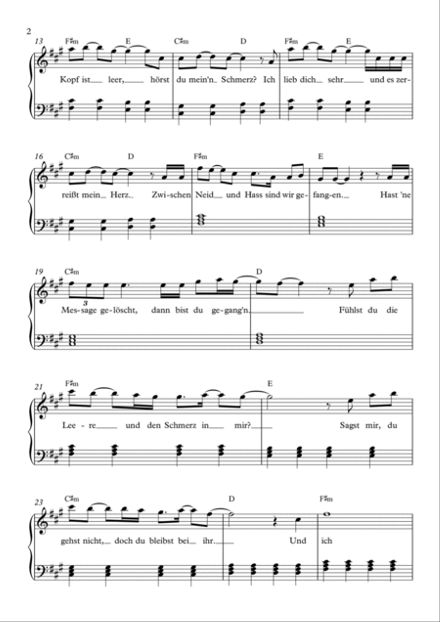 Stummes Klavier Easy Piano scores gallery preview page 2