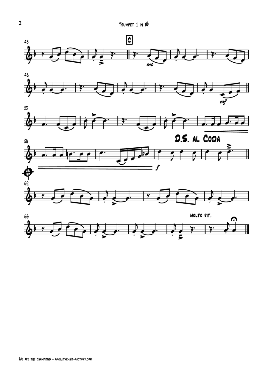 We Are The Champions Brass Ensemble scores gallery preview page 5