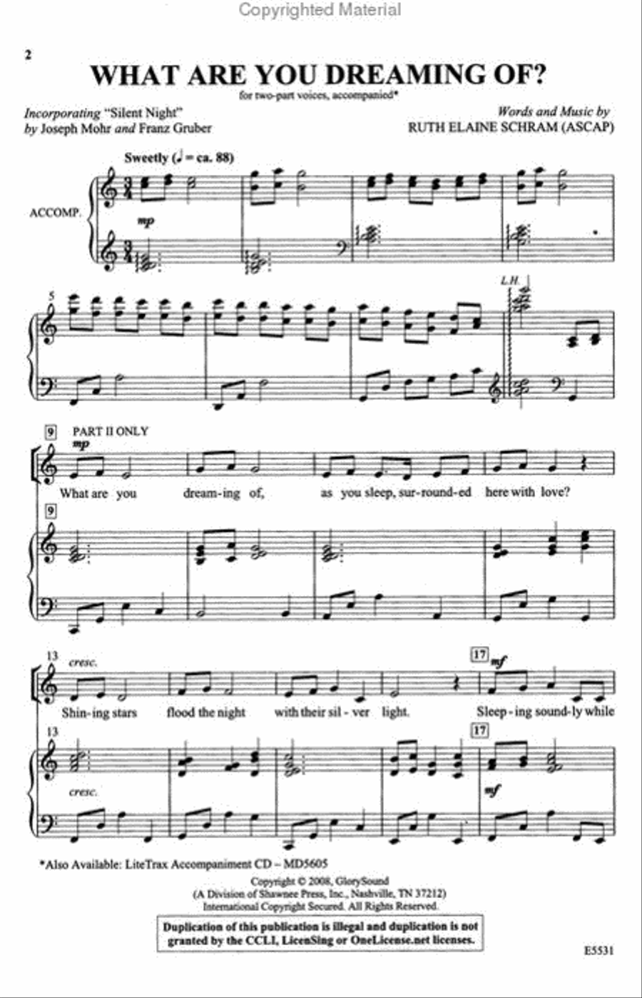 What Are You Dreaming of? 2-Part scores gallery preview page 2