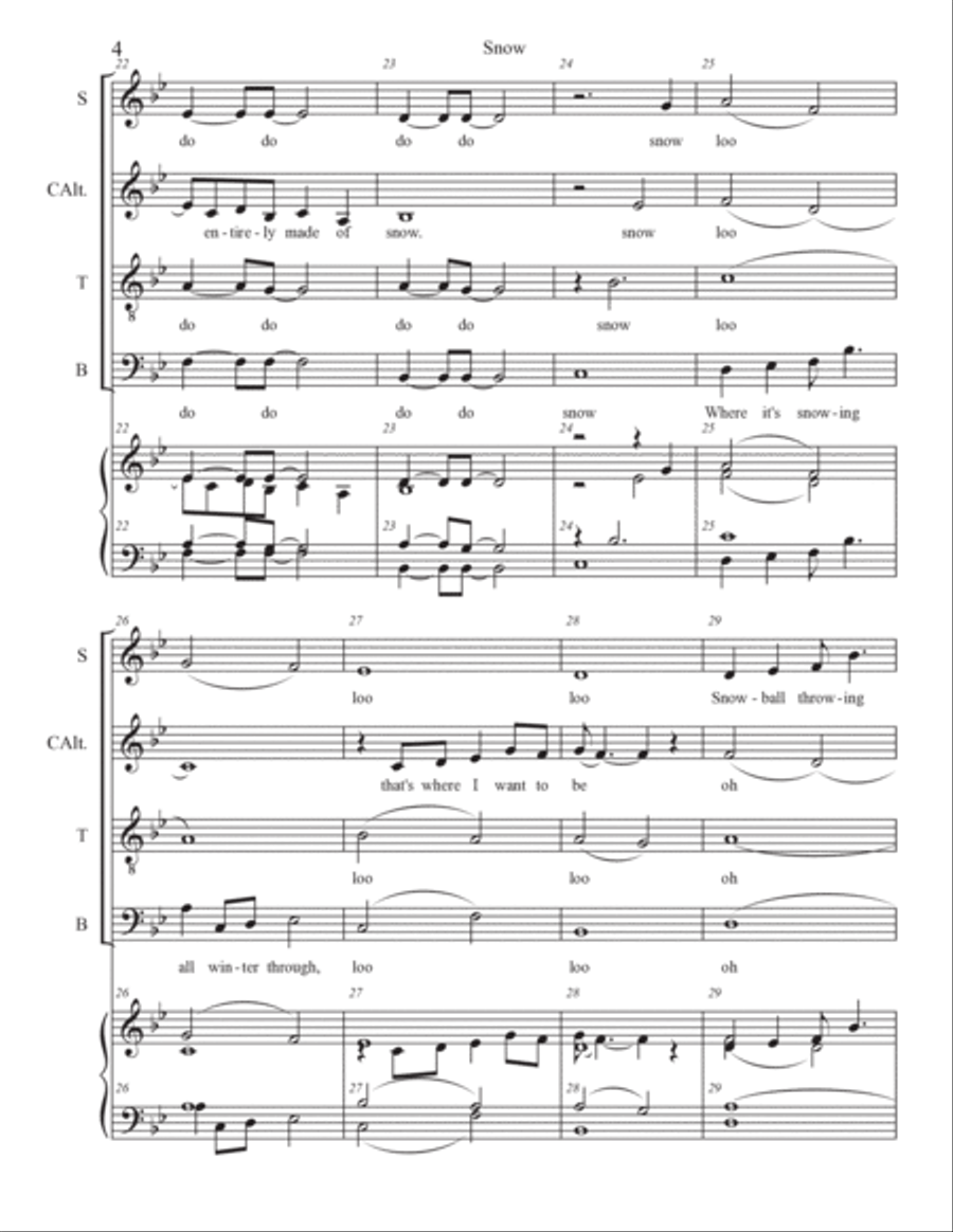 Snow 4-Part scores gallery preview page 4