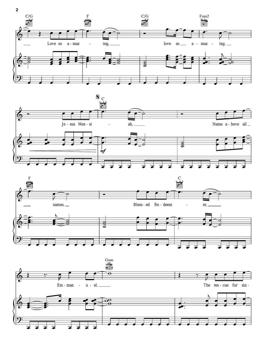 Jesus Messiah Guitar scores gallery preview page 2