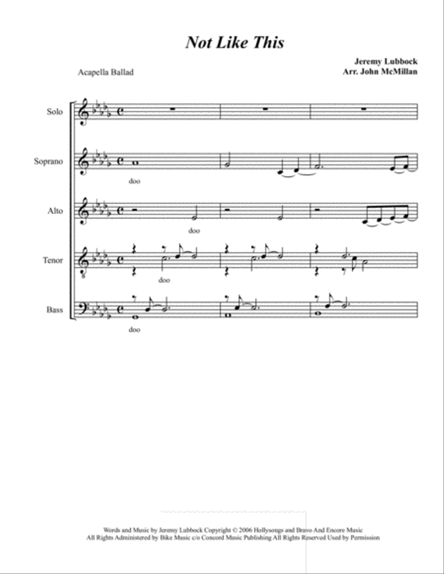 Not Like This Not Like This 4-Part scores gallery preview page 1