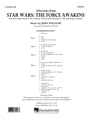 Selections from Star Wars: The Force Awakens - Conductor Score (Full Score)