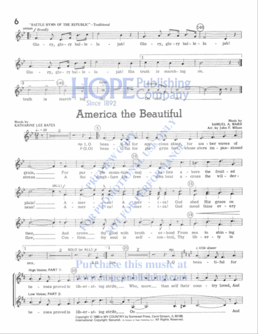 My Country My Country Unison Choir scores gallery preview page 7