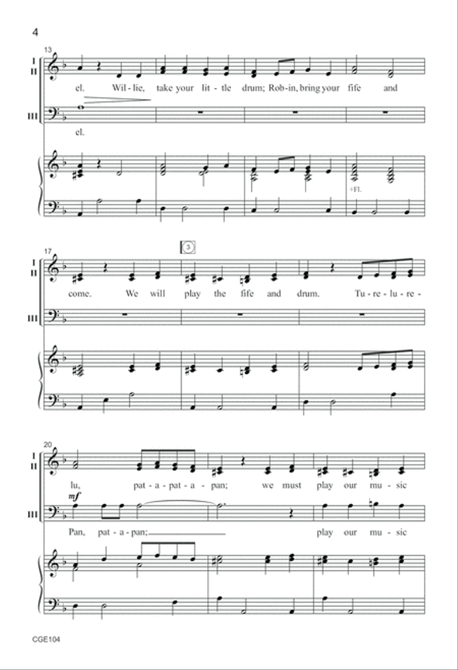 PataPan Noel (Three-part Mixed) 3-Part scores gallery preview page 5