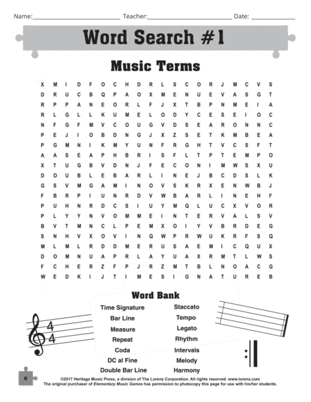 Elementary Music Games