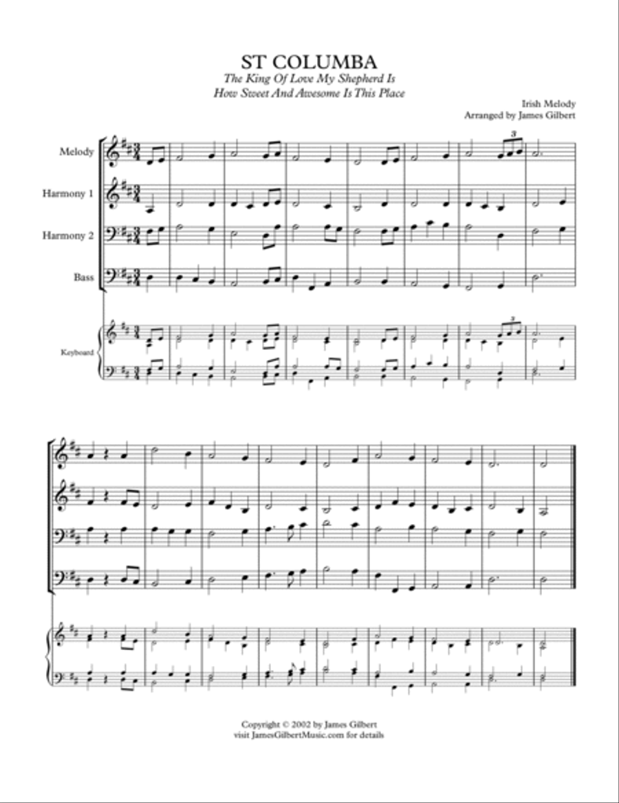 ST COLUMBA (The King Of Love My Shepherd Is) Small Ensemble scores gallery preview page 2
