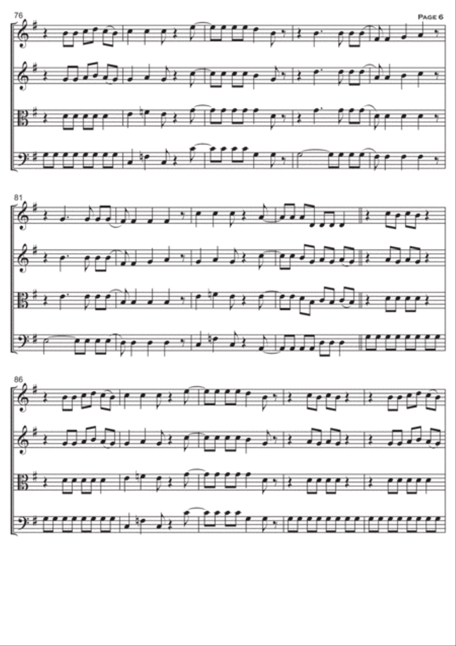 Mamma Mia String Quartet scores gallery preview page 6