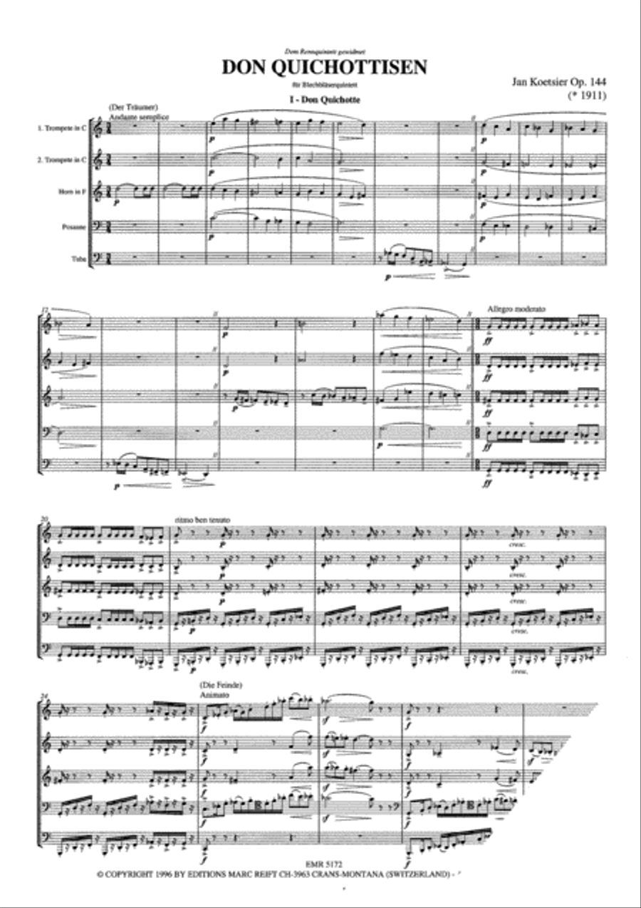 Don Quichottisen Brass Quintet scores gallery preview page 3