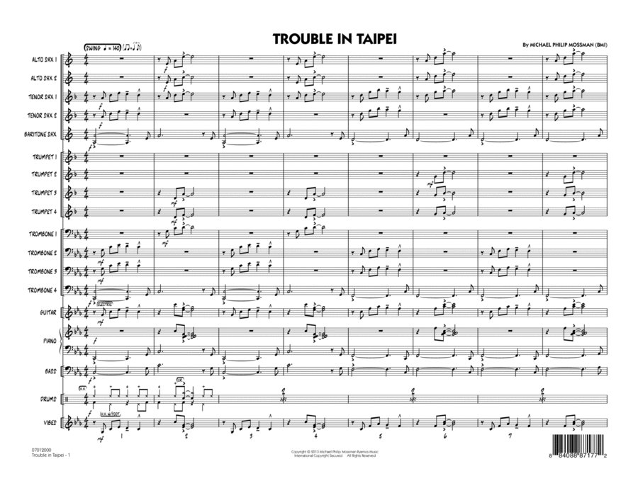 Trouble In Taipei - Conductor Score (Full Score)
