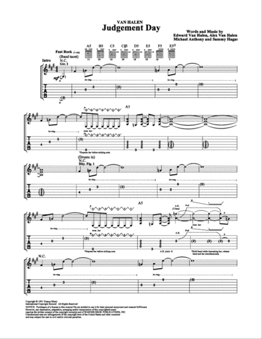 Judgement Day Electric Guitar scores gallery preview page 1