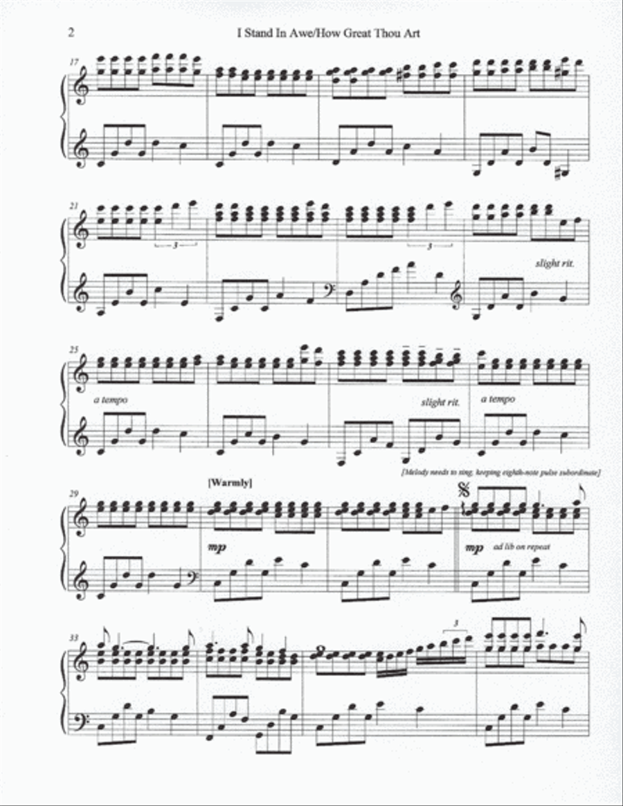 I Stand In Awe Piano Solo scores gallery preview page 2