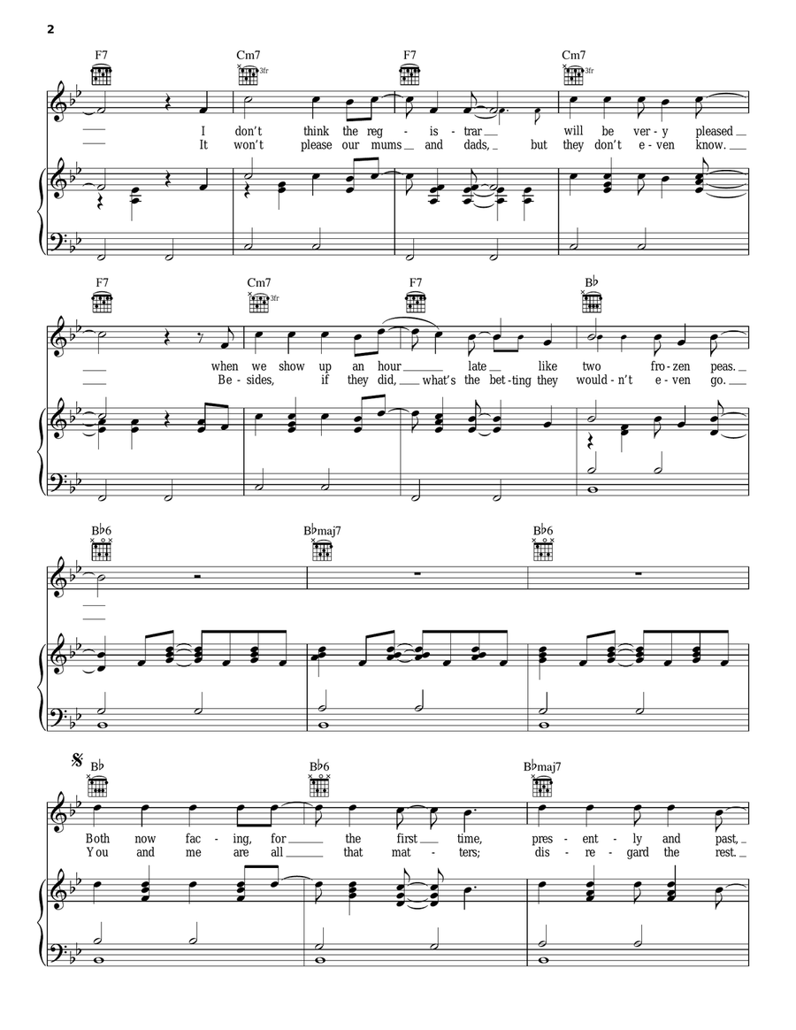 Matrimony Piano, Vocal, Guitar scores gallery preview page 2