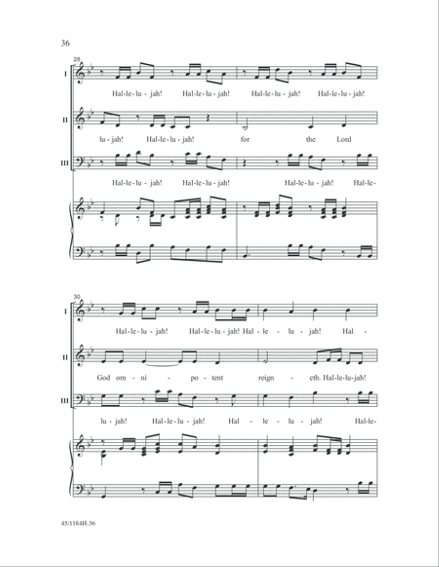 Messiah 3-Part scores gallery preview page 36
