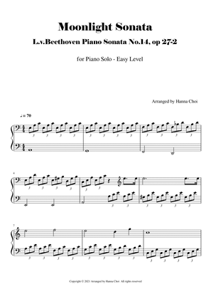 Moonlight Sonata -Beethoven Piano Sonata No.14 [Easy Version]
