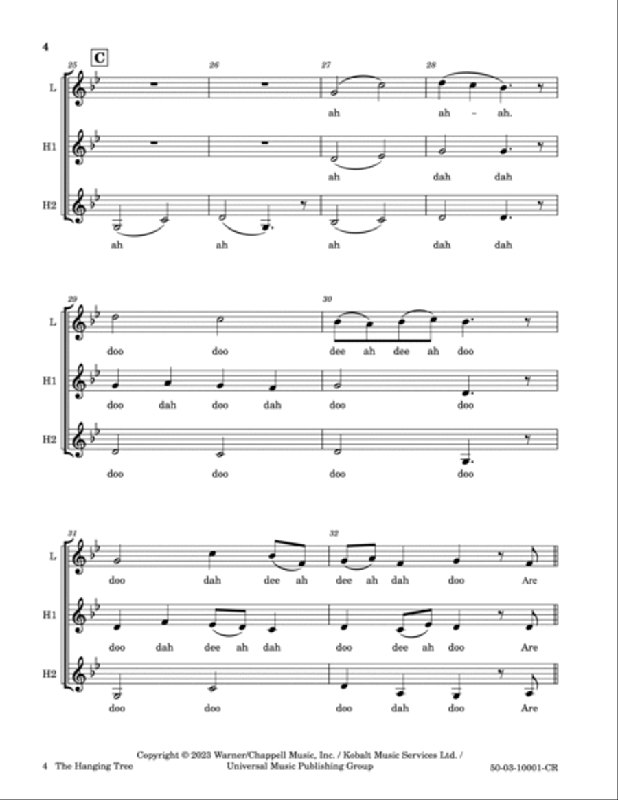 The Hanging Tree TTBB scores gallery preview page 4