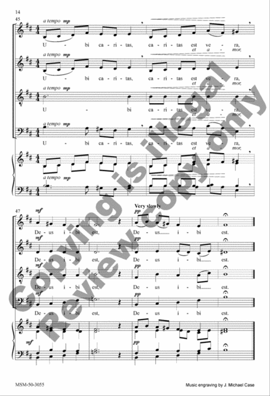 Ubi caritas 4-Part scores gallery preview page 12