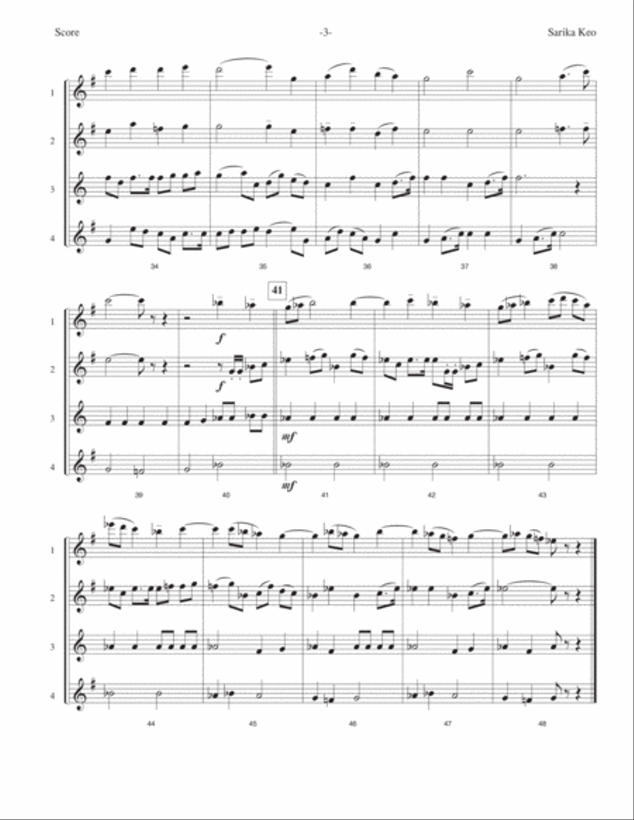 Sarika Keo Sarika Keo Woodwind Quartet scores gallery preview page 4