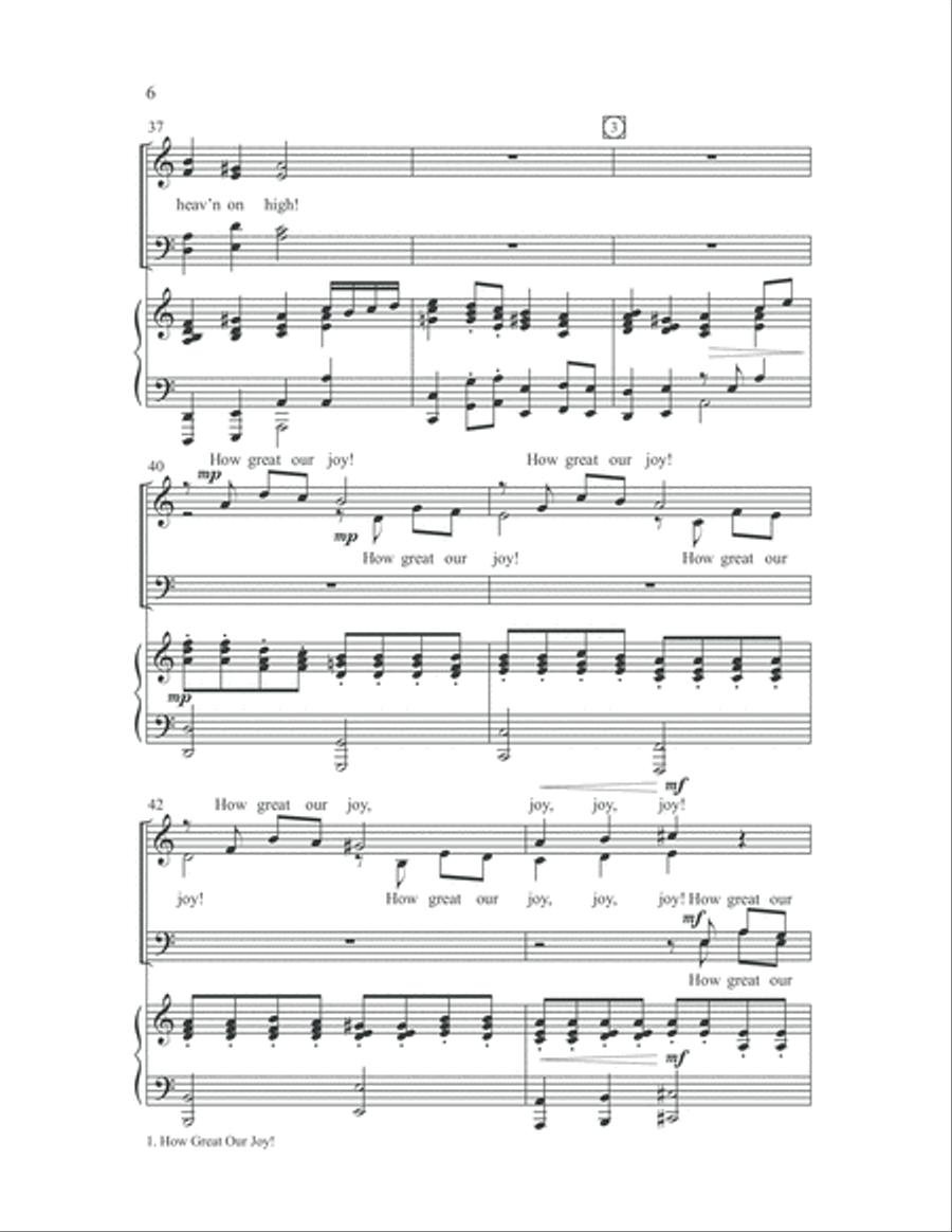Joy Has Dawned 4-Part scores gallery preview page 12
