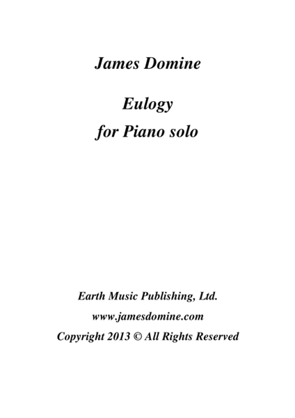 Eulogy for Piano Solo image number null