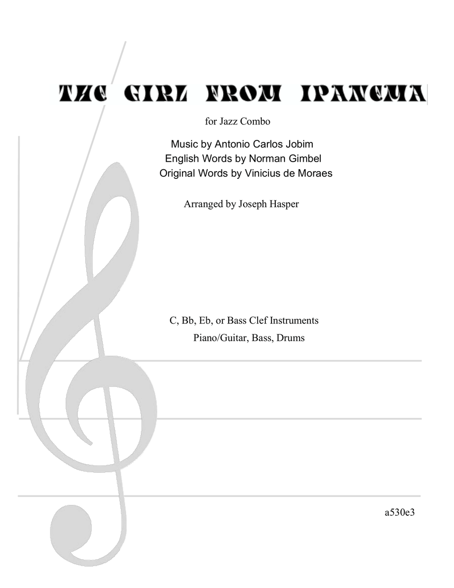 The Girl From Ipanema (Garota De Ipanema) Jazz Ensemble scores gallery preview page 1