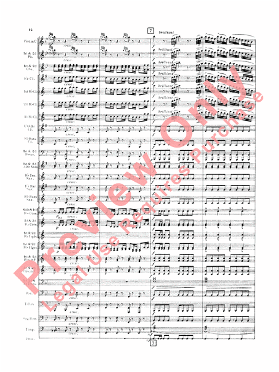 Italian in Algiers (Overture) Concert Band scores gallery preview page 15