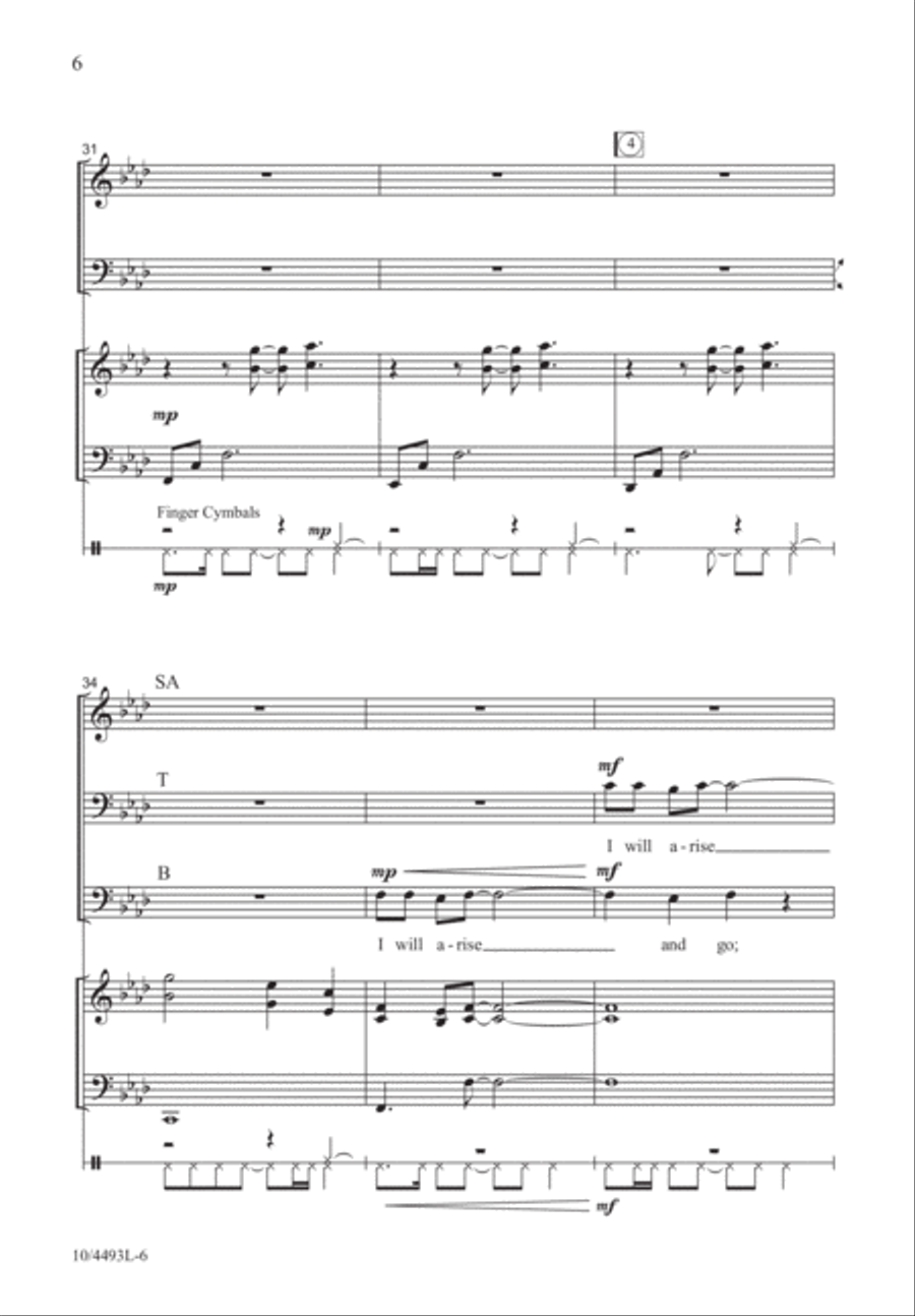 Come, Ye Sinners, Poor and Needy 4-Part scores gallery preview page 6