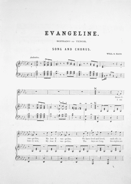 Evangeline. Song and Chorus