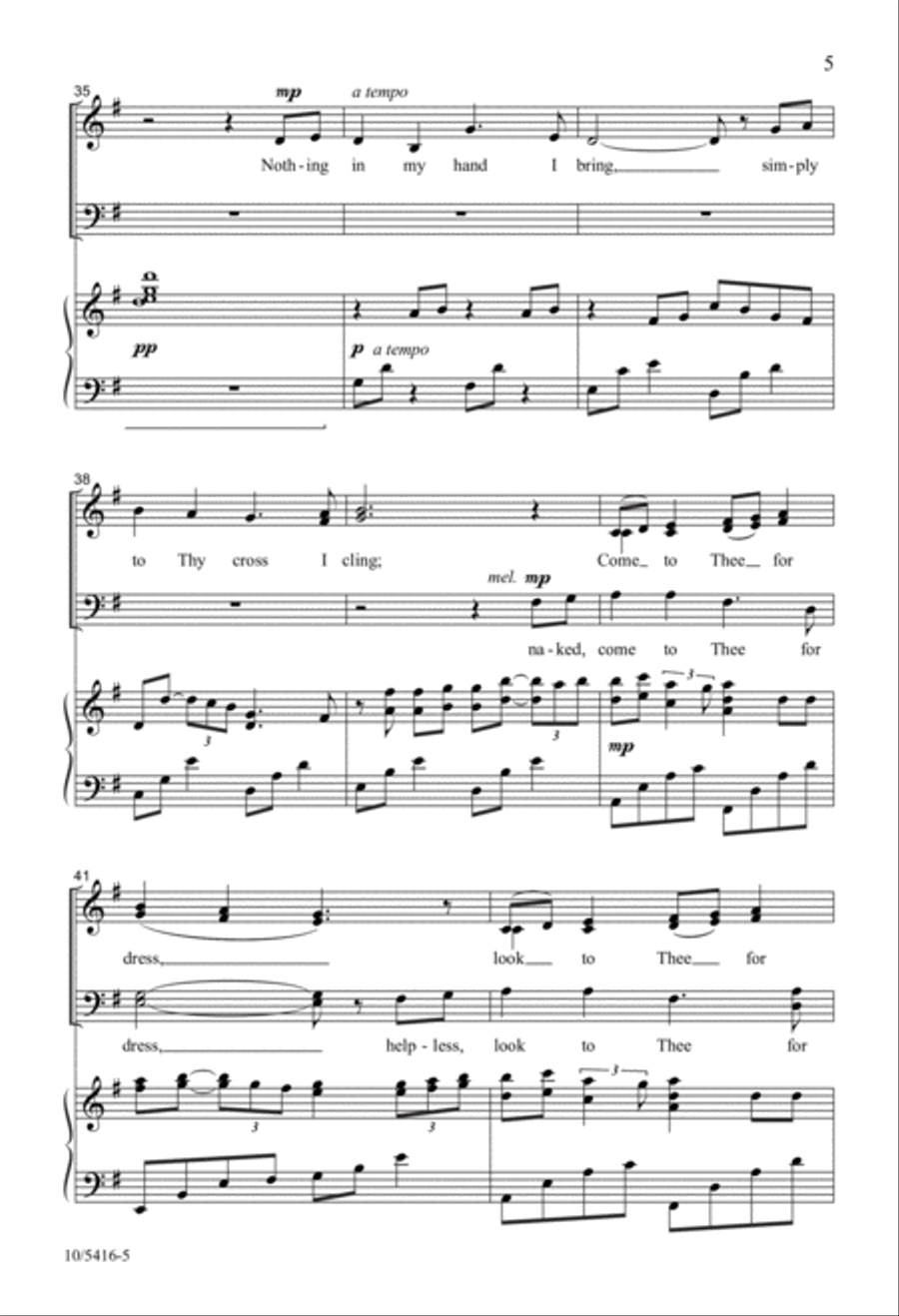 Rock of Ages, Cleft for Me 4-Part scores gallery preview page 5