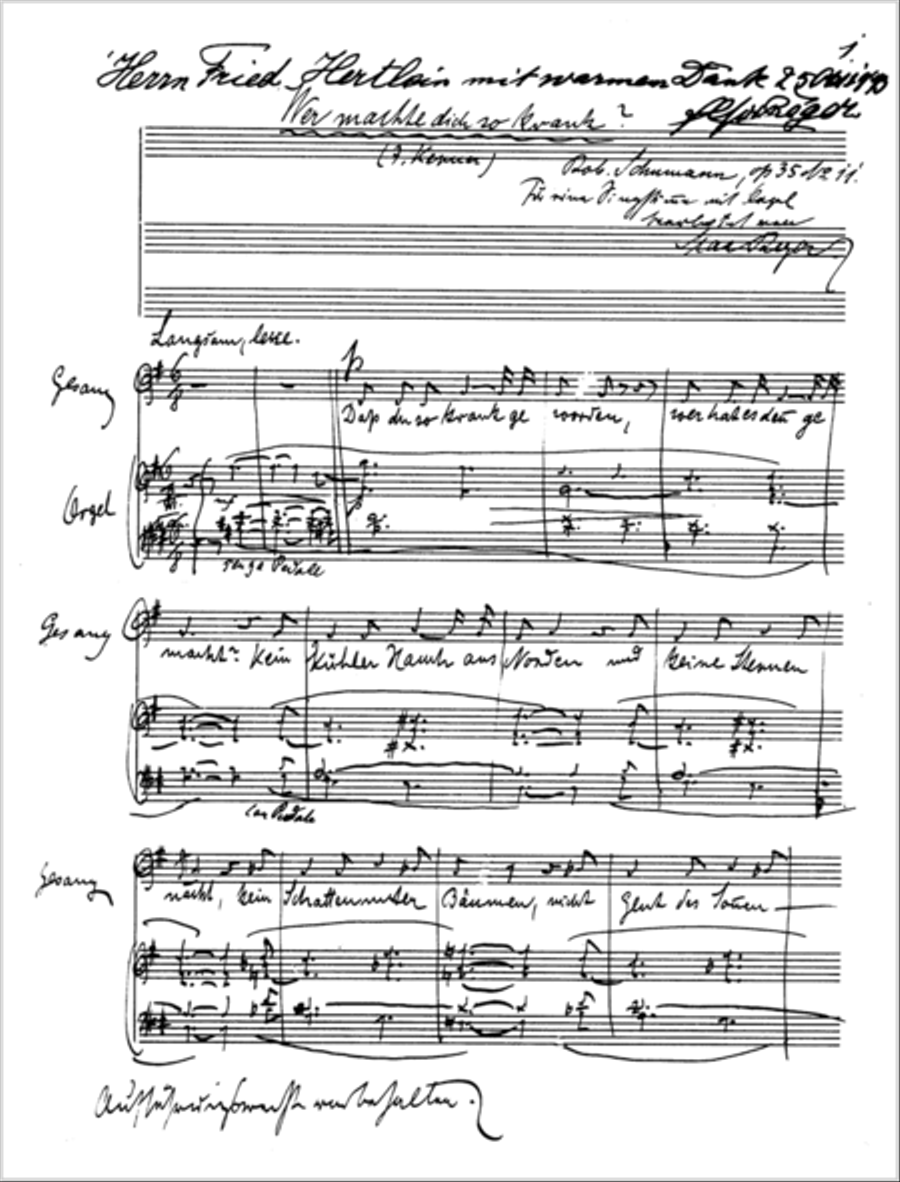 Zwei Schumann-Lieder aus dem Zyklus 