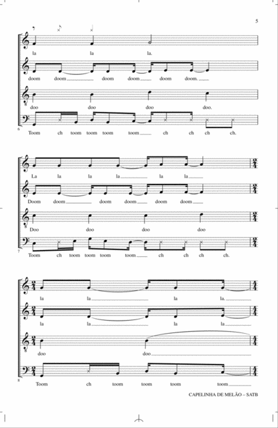 Capelinha De Melao Capelinha De Melao 4-Part scores gallery preview page 3