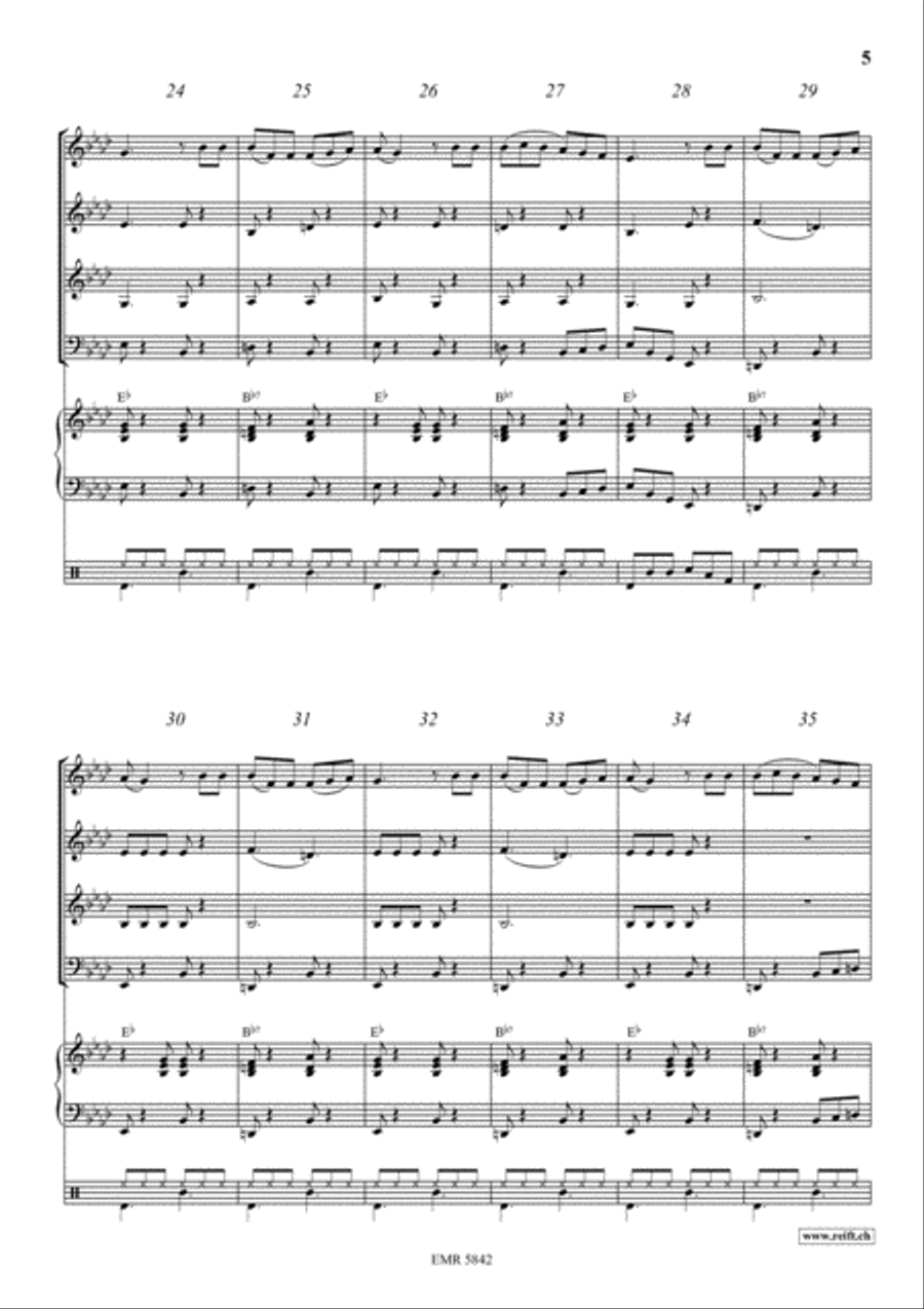 Mexican Hat Dance Brass Ensemble scores gallery preview page 5